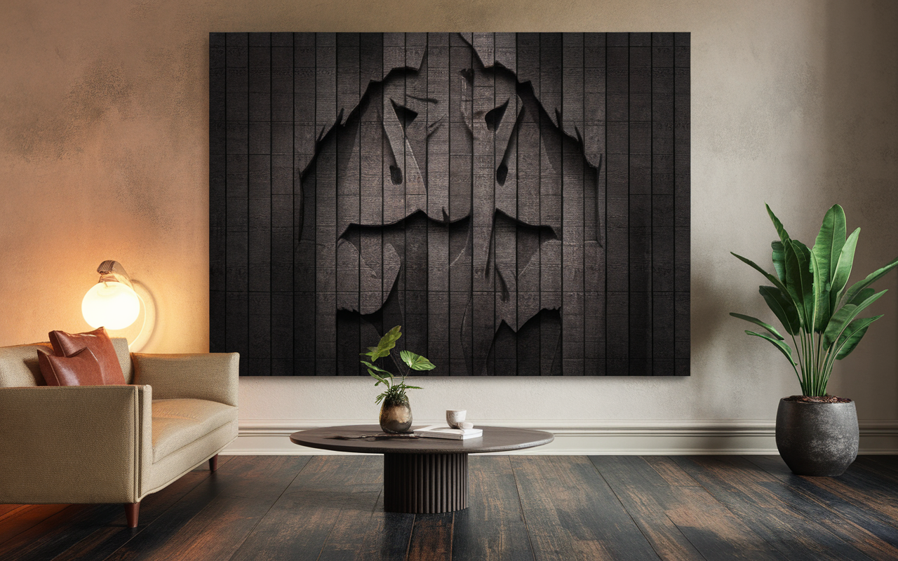 Le charme mystérieux d'une peinture bois noir en décoration